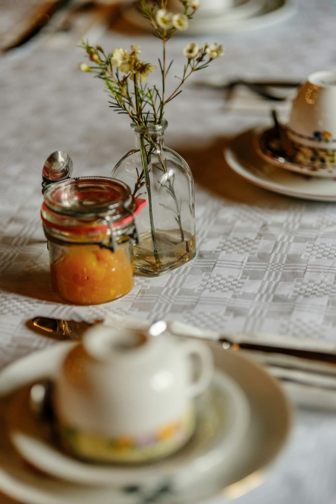 Calming herbal tea and natural ingredients